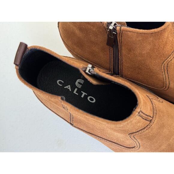 CALTO Mens 10 Invisible Height Increasing Elevator Shoes Nubuck Leather Boots main image 7